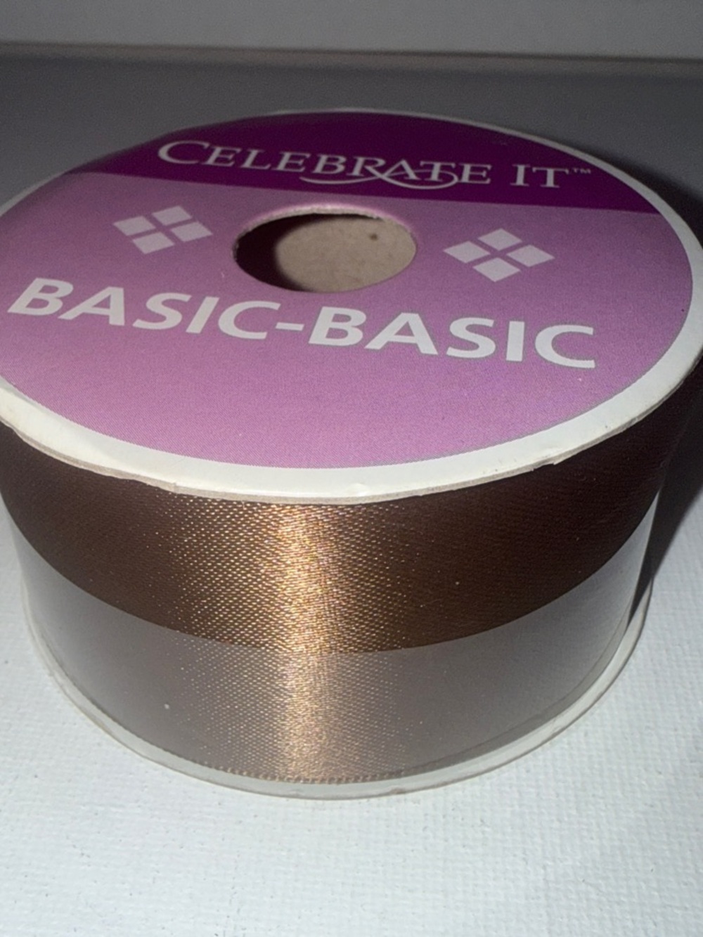 Celebrate It Satin Ribbon in Brown